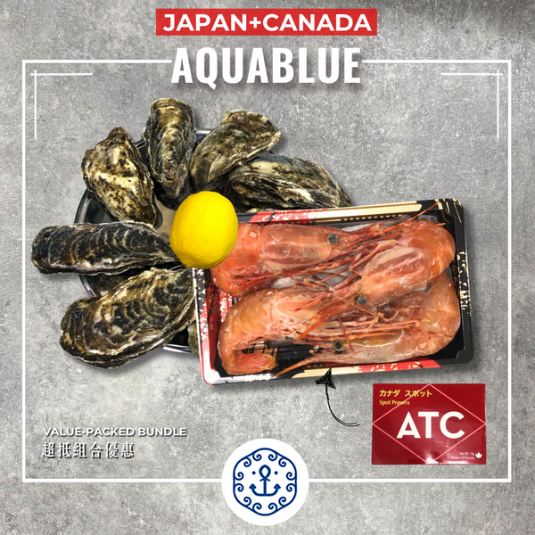 超抵組合優惠!【加拿大ATC牡丹蝦】x【日本北海道急凍帶殼生蠔】| Value-Packed Bundle【Hokkaido, Japan Frozen Whole Oysters】x【Canadian ATC Spot Shrimp】