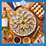 【AQUABLUE Soave 生蠔白酒派對套餐】4款法國名蠔16隻+白酒+日本泡芙+工具 [生蠔到會/派對外賣] | Aquablue Soave Oyster Set (2persons)