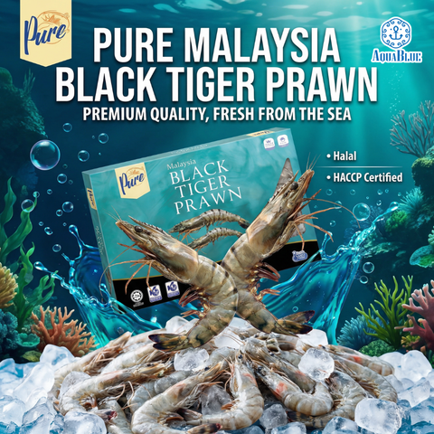 Pure馬來西亞原隻黑虎蝦 500g [需烹調] | Pure Malaysia Black Tiger Prawns 500g [Need to be cooked] (副本)